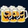 Men's Design By Humans Halloween Jack O Lantern Beer Drinking By RedBirdLS T-Shirt - 2 of 4