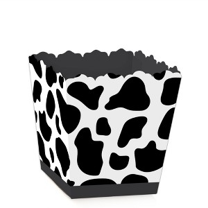 Big Dot of Happiness Cow Print - Party Mini Favor Boxes - Farm Animal Party Treat Candy Boxes - Set of 12 - 1 of 4