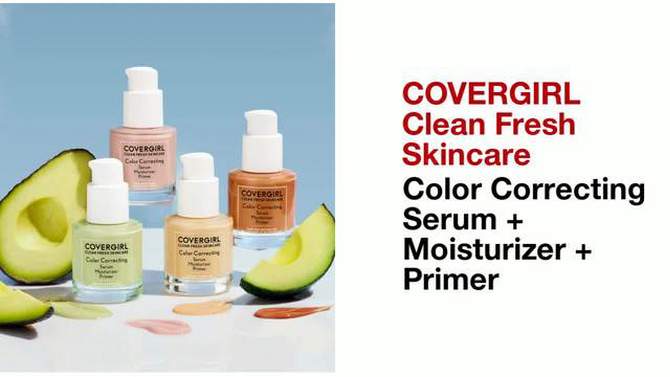 COVERGIRL Clean Fresh Color Correcting Serum + Moisturizer + Primer - 1 fl oz, 2 of 15, play video