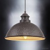 Urban Ambiance Luxury Hammered Outdoor Pendant Light,  8" x 12",  Aged Pewter Finish, UHP1172 - 3 of 4