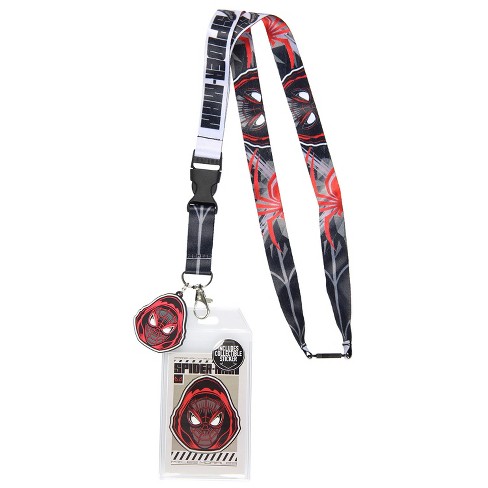 Marvel Spider-man Miles Morales Id Lanyard Badge Holder With Rubber Charm  Multicoloured : Target