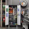 SUXXAN Metal Cleaning Cabinet on Wheels with Pegboards, Locking Tool Cabinets with Adjustable Shelves, Hooks, Stiffener Design, Assembly Required - 4 of 4