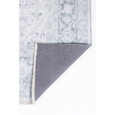 Chandler Gray Hand-Knotted Synthetic Runner Rug