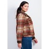 Avenue Women's Plus Size Joss Plaid Cropped Jacket - image 4 of 4