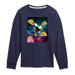 Boys' - Invader ZIM - ZIM Loves Tacos Long Sleeve Graphic T-Shirt - 1 of 4
