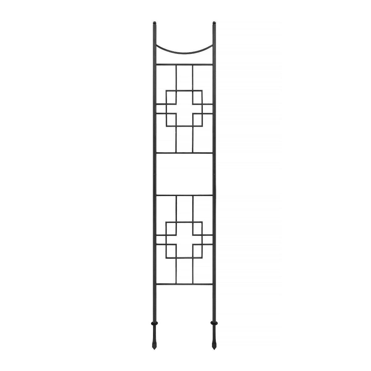 ACHLA Designs Graphite Powder Coated 96.5" Wrought Iron Trellis