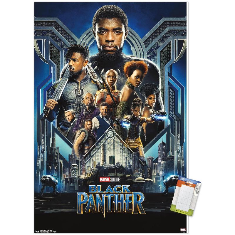 Trends International Marvel Cinematic Universe - Black Panther - Group One Sheet Unframed Wall Poster Prints, 1 of 7