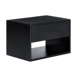 MH London Idris 12.5" Wall-Mounted Solid Wood Nightstand with Storage - 1 of 4