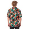 Jurassic Park Men's Velociraptor Dinosaur Floral Hawaiian Button Up Shirt Adult - 3 of 4