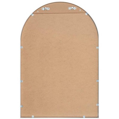 Yumi 35"H x 24"W Silver Aluminum Rectangular Wall Mirror