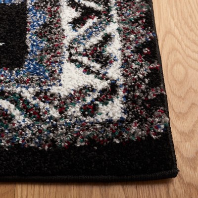 Elysian Shadows Hand-Knotted Round Rug in Black - 59"