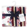 Hudson Baby Infant Girl Cotton Flannel Burp Cloths, Blush Navy Floral 10-Pack, One Size - 2 of 4