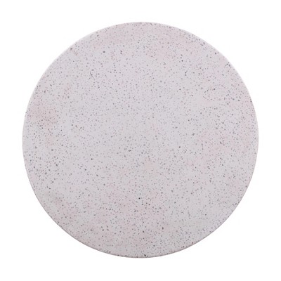 Gray Terrazzo Concrete Drum Side Table