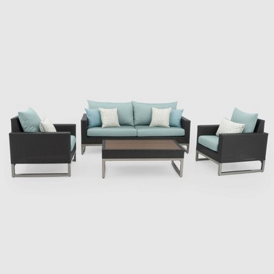 Milo Espresso 4pc Seating Set Blue - RST Brands