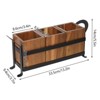 YIYIBYUS Utensil Cutlery Holder, Wooden Utensil Organizer, Rustic Kitchen Utensil Organizer - 3 of 4