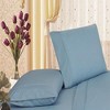 Plazatex Vine Print 90GSM Brushed Microfiber Soft Wrinkle Free Sheet Set Light Blue - 2 of 4