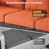 XIZZI Outdoor Patio Furniture Conversation Set 5 Pieces All Weather Wicker High Back Couch with Ottomans Gray Wicker - 4 of 4