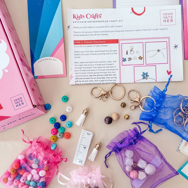 InnovateHER Keychain Business in a Box Craft kit - Kids Crafts, 4 of 17