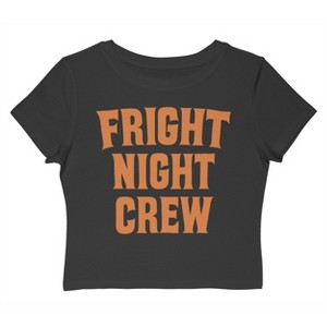 Rerun Island Women Fright Night Crew Short Sleeve Graphic Cotton Baby Tee - 1 of 4