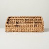Woven Multipurpose Compartment Caddy Natural - Hearth & Hand™ with Magnolia: Rattan Storage Organizer for Tabletop - 3 of 4