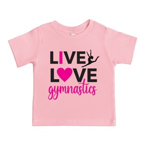 The Juniper Shop Live Love Gymnastics Toddler Short Sleeve Tee - 1 of 4
