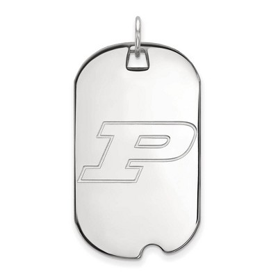 Black Bow Jewelry 10k White Gold Purdue Boilermakers NCAA Large Pendant