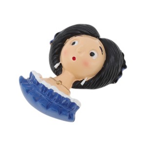 Unique Bargains Decorative Magnets Magnetic Fridge Sticker Irregular Shape Resin Black Beige Orange 1Pc - 1 of 3