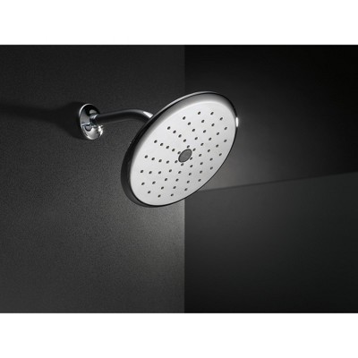 Chrome Multi-Head Rain Shower with Touch-Clean Spray