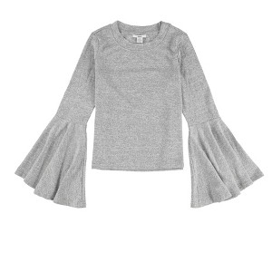 bar III Womens Bell-Sleeve Melange Pullover Blouse - 1 of 2