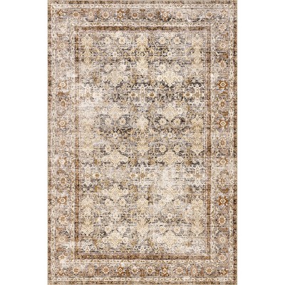 nuLOOM Anise SplashGuard Waterproof Machine Washable Area Rug