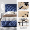 Homhougo Full Size Bed Frame with 4 Storage Drawers, Upholstered Platform Bed Frame with Adjustable Headboard, Diamond Stitched Button Tufted, Grey - 4 of 4