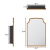 PexFix 29.9" H x 19.7" W Golden Farmhouse Bathroom Medicine Cabinet with Mirror Wall-Mounted Storage Cabinet with 3 Shelves Bathroom Organizer - 3 of 4