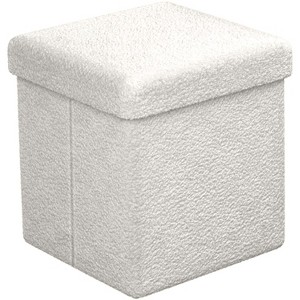 Sorbus 15 Inch Teddy Fabric Foldable Storage Ottoman - Multipurpose Cozy Ottoman, Stool for Living Room, Bedroom, Dorm, and more - 1 of 4