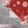 Christmas Washable Rug, Non Slip Area Rug, Low Pile Snowflake Soft Carpet for Living Room, Bedroom, Nursery, Holiday Decor - 4 of 4