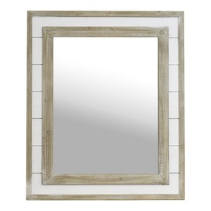 VIP Metal 36 in. Brown Mirror with Slat Design Frame - 1 of 3