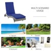 Patio Wicker Chaise Lounge Chair, Outdoor PE Rattan Sun lounger with Adjustable Backrest and 2 Wheels - 4 of 4