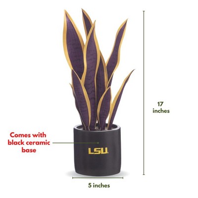 Evergreen Bliss 18'' Faux Snake Plant in Ceramic Pot