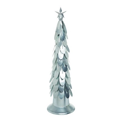 Transpac Metal 24 in. Silver Christmas Galvanized Petal Tree