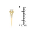Slickblue Goldtone 1.45ct CZ Trio Ring, Modern Classic Style with Prong Setting, Clear Stones for Women, Size 5-10 - 4 of 4