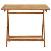Garden Table Natural Solid Acacia wood Medium Foldable - 2 of 4