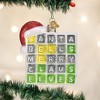 Old World Christmas Blown Glass Christmas Ornaments, Merry Words - 2 of 4