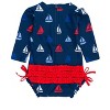 RuffleButts Toddler Girls Long Sleeve One Piece Rash Guard - 2 of 4