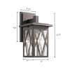 Chloe Lighting Anthony Transitional 1 Light Rubbed Bronze Outdoor Wall Sconce 12" Tall - 4 of 4