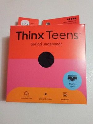 Thinx Teens™ Shorty Period Underwear, Super Absorbency, Black 