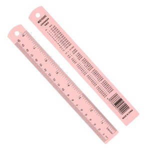 Unique Bargains Aluminum Alloy Rulers with Centimeters Millimeters Inches and Conversion Table 2 Pcs - 1 of 4