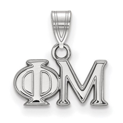 Black Bow Jewelry Sterling Silver Phi Mu Greek Life Small Pendant