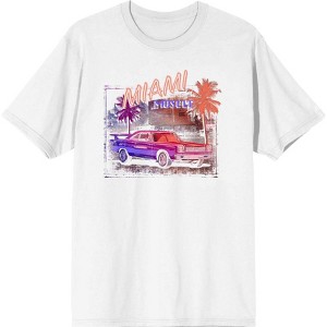 Car Fanatic Miami Muscle Car Adult Short Sleeve Tee - 1 of 2