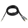 Monoprice Audio Cable - 6 Feet - Black | 3.5mm Stereo Male to RCA Stereo Male Gold Plated Cable for Mobile - 3 of 4