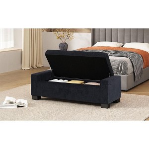 NicBex Ottoman with Storage Bench Storage Organizer in Textured Fabric Hinged Lid for Seating Hidden Storage for Entryway Bedroom - 1 of 4