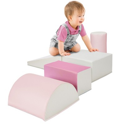 Best Choice Products 5-Piece Kids Climb & Crawl Soft Foam Block Playset Structures for Child Development